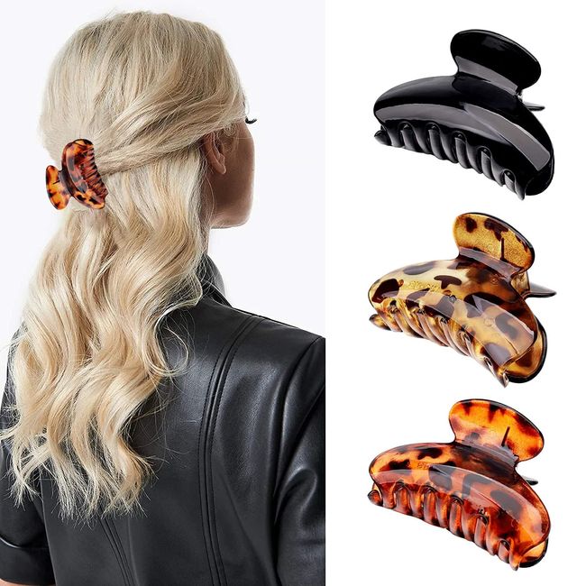 Large Hair Claw Clips For Thick Hair - Matte Big Hair Clips For