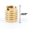 E-Z LOK 400-M8 Threaded Inserts for Wood, Installation Kit, Brass, Includes M8-1.25 Knife Thread Inserts (5), Drill, Installation Tool
