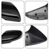 Passenger Side Black Mirror Cover Cap Housing Compatible with Ford Edge 2015-2020 without Side Assistent Hole Model, Direct Replacement