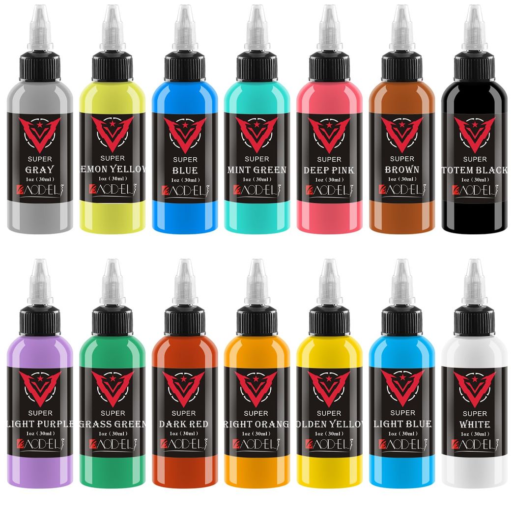 AYCOS Tattoo Ink - Tattoo Ink Set - Micro Knife Paint and UV Tattoo Ink - Tattoo Supplies - for Professional Body Tattooing and Art Painting（14  Colors 1 oz/Bottle） - Yahoo Shopping