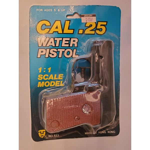 VINTAGE CAL .25 WATER PISTOL 1:1 SCALE MODEL SEALED PACKAGING