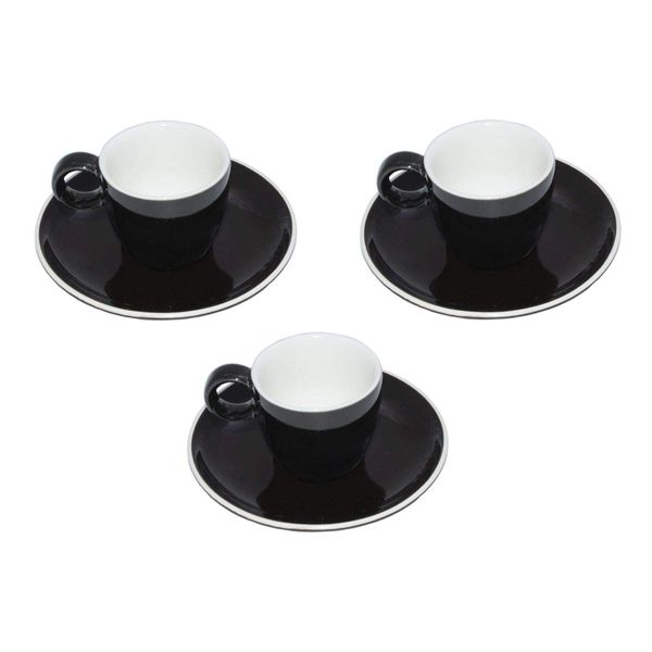 Espresso Cup with Saucer 0.1 Litre Black Set
