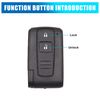 uxcell Remote Key Fob Case Remote Control 2 Button for Toyota Prius 2004-2009
