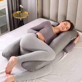 U Shaped Pregnancy Pillow with Cover, U Shaped Full Body Pillow for  Pregnant Women and Sleeping, 60*120cm 