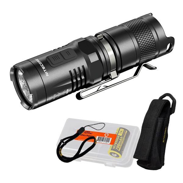 Nitecore MT10C 920 Lumen Multitask Tactical Flashlight with Red Light, LumenTac Organizer