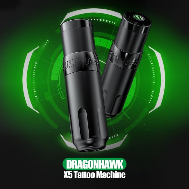 Dragonhawk Tattoo Kit Tattoo Machine Pen Gun Power Supply Sea