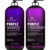 BOTANIC HEARTH Purple Shampoo and Conditioner Set - for All Shades of Blonde, Silver and Gray Hair - Enhances Highlights - Sulfate Free, Paraben Free, 16 fl oz each