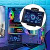 Flylin 3.5in IPS USB Mini Screen, CPU Hardware Temperature Monitor Type-C Sub Screen, AIDA64 PC Temperature Display Screen for Computer Case