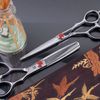 Katana Classic Professional 6.5" Shear Set by Tokko Shears, Premium 440C Japanese Steel Regular and Thinning Scissors for Barbers and Salon Professionals