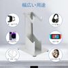 ANDCHI Controller Stand, 2 Layers, Headphone Stand, Storage, Game Controller Stand, Tabletop, Anti-Slip, Compatible with PS5 PS4 Switch (Silver)