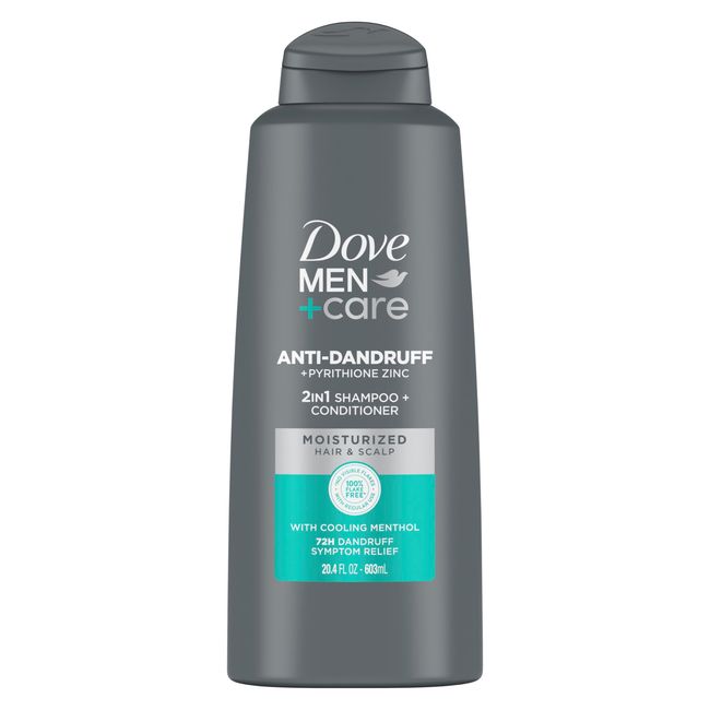 DOVE MEN + CARE DermaCare Scalp 2-in-1 Shampoo and Conditioner Dandruff Defense for Dry Scalp Hair Care and Dandruff Treatment Made with Pyrithione Zinc 20.4 oz