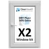 2 x Window Dry Plus +50% Extra Kit Clears trapped Moisture Inside Your Double Glazing Window.