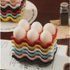 Egg Holder Egg Case Egg Stand 6 Grids Egg Holder Egg Case Container Perfect for Kitchen or Refrigerator Storage (White)