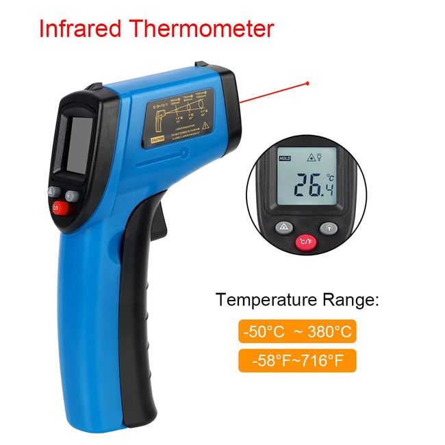 Industrial Thermometer Temperature Meter Digital Laser IR Infrared