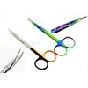 GERMAN PREMIUM RAINBOW IRIS SCISSOR 4.5" STR + IRIS SCISSORS 4.5" CVD GOLD BLK