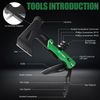 FLISSA 14-in-1 Multitool Axe Hammer Camp Hatchet Multi Tools LED Light EDC Knife
