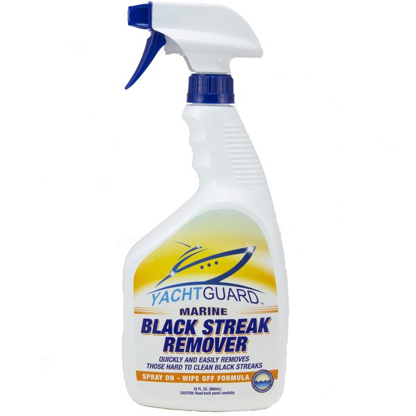 YachtGUARD Marine Black Streak Remover - Boat Cleaner & Stain Remover Hull Cleaner for Boat Flooring, Jet Skis, Dingy Boats and Even for Car Detailing on Trucks and RVs (32 Oz Spray Bottle)