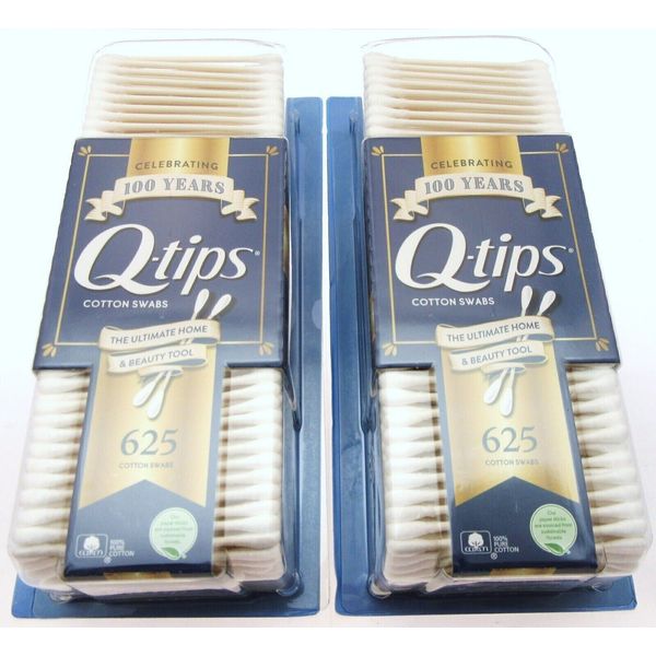 Q-tips 625 Count Cotton Swabs Brand Sealed Sterile Ear 1250 Total ~ Lot of 2