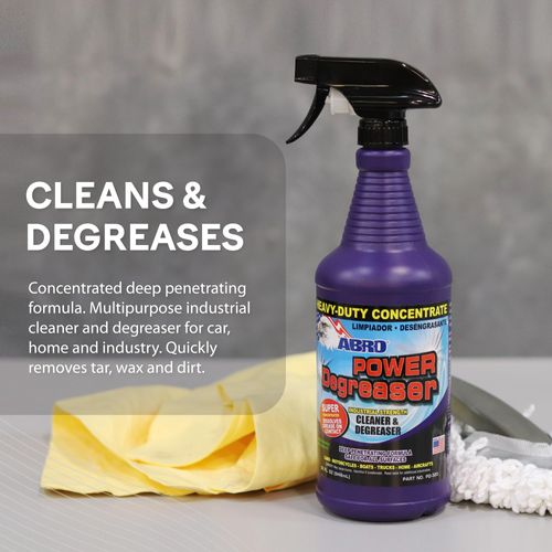 ABRO Heavy Duty Power Degreaser, High Performance Multifunctional Auto Engine Degreaser for Quick and Easy Removal of Grease, Oil, Dirt &Grime, Engine Cleaner and Degreaser & Car Metal Cleaner, 32 oz