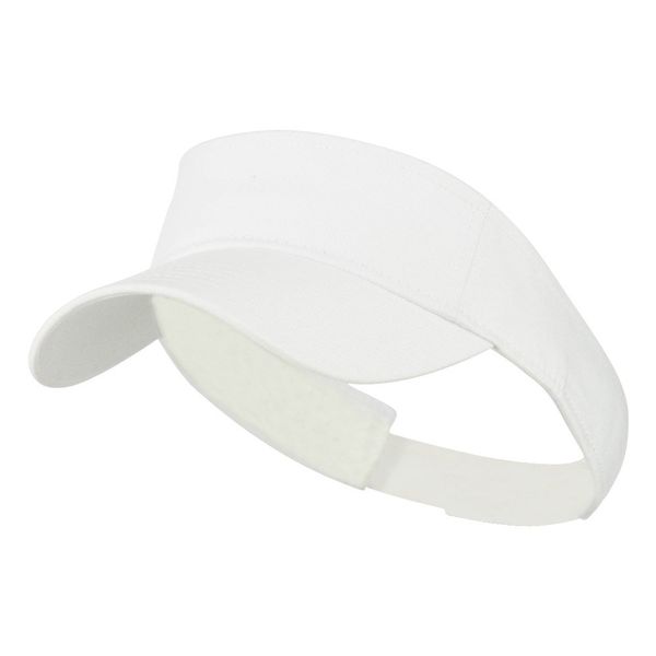 Youth Cotton Sun Visor - White OSFM