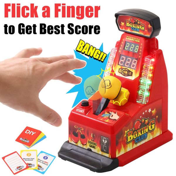 Japard Flick Finger Game Machine Mini with Cards, Table Game with Finger Punch