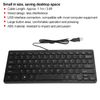 Dilwe K1000 Wired USB Mini Keyboard, Portable, Space-Saving, Plug and Play, Compact, Black, Ergonomic, PC Compatible