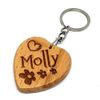 Molly Personalised Engraved Wooden Keyring