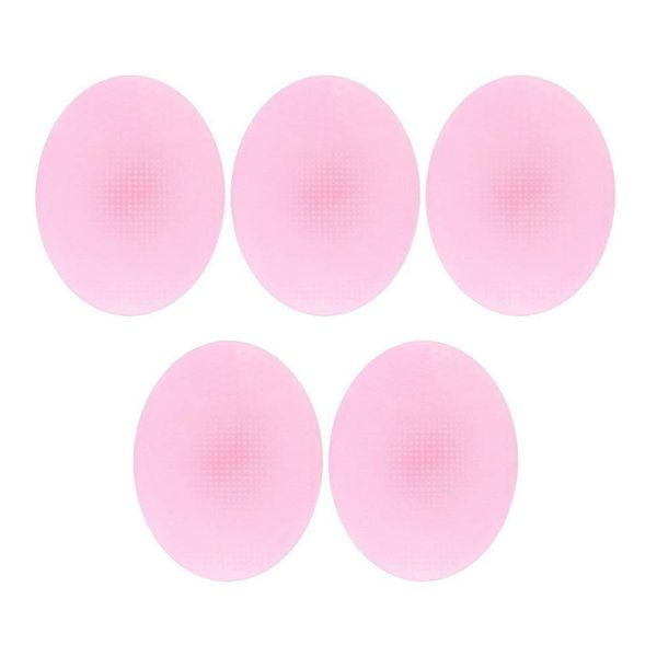 POFET 5pcs Soft Silicone Face Cleansing Brush Blackhead Remover Cleansing Pad suit for Facial Skin Scrubber Exfoliator Massager