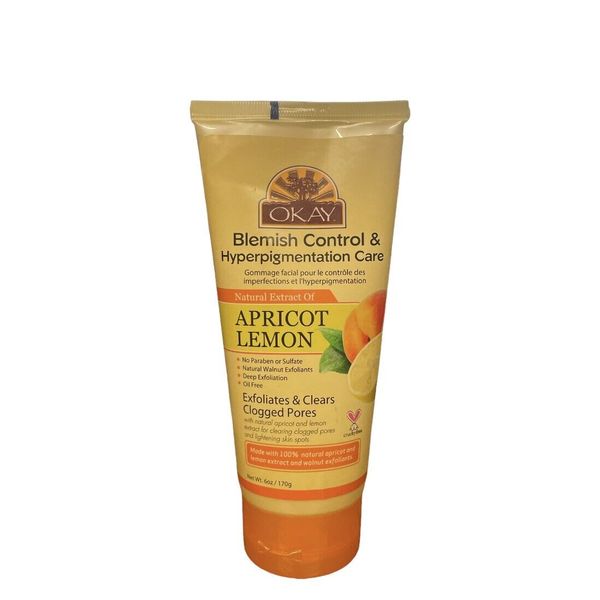 OKAY APRICOT and LEMON Facial Scrub 6oz / 170gr..