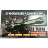 CREE LED 3 Way Button Switch Flashlight 18650 Rechargeable New with 2 Chargers