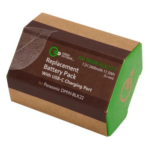 Green Extreme DMW-BLK22U 16.2Wh 2400mAh USB-C Rechargeable Lithium-Ion Battery