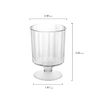 Party Essentials Plastic 1 Piece Wine Glasses, 5-Ounce Stemware, 10-Count, Clear
