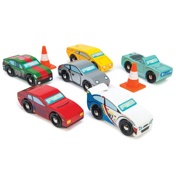 Le Toy Van Motors, Planes & Garages, Montecarlo Sports Cars Premium Wooden Toys for Kids Ages 3 Years & Up