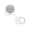 3cm Round Stamping Blanks Stainless Steel Blank Tags with Split Ring 25 Pack