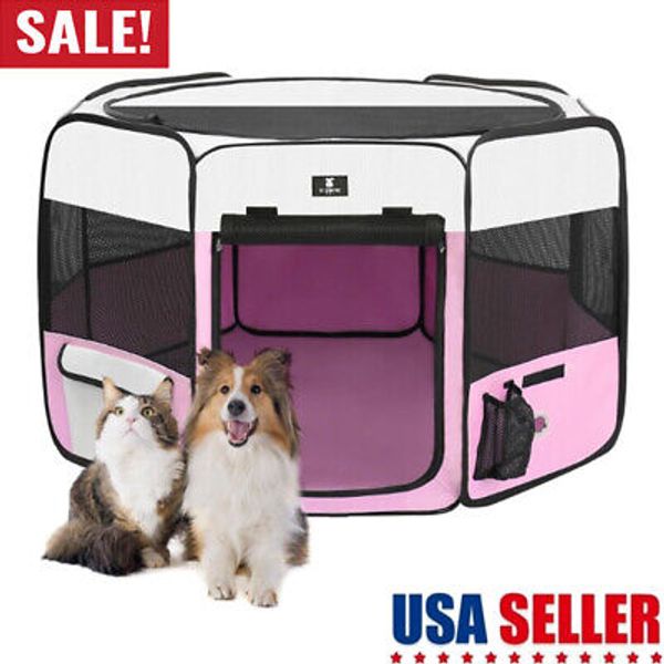 Dog Playpen Portable Pet Play Pens Puppies Cat Rabbit Chicks Foldable Exercise