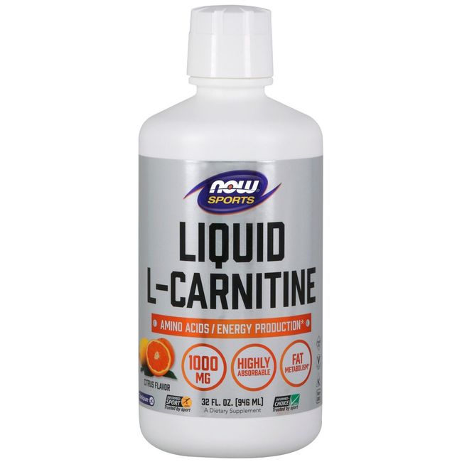 NOW Foods L-Carnitine Citrus Liquid, 1000 mg, 32 fl oz