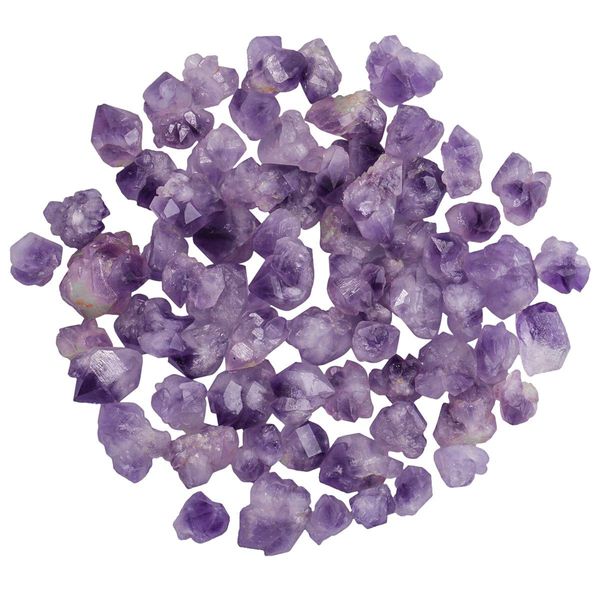 Rockcloud 1/2 Ib Natural Amethyst Irregular Rough Stones Raw Crystal Rock for Wicca, Reiki and Energy Healing Crystal Home Decoration