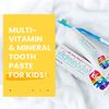 Vitaminpaste Kids Toothpaste with Daily Multivitamins B3, B5, B6, D, E, Xylitol, Calcium, Fluoride Free, Fresh Breath, Fights Tarter, Anti-Cavity, Safe to Swallow, 4.1oz, Bubble Gum Flavor