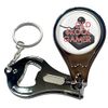 BadgeBeast.co.uk Old Skool Gamer - Key Ring Bottle Opener and Nail Clipper