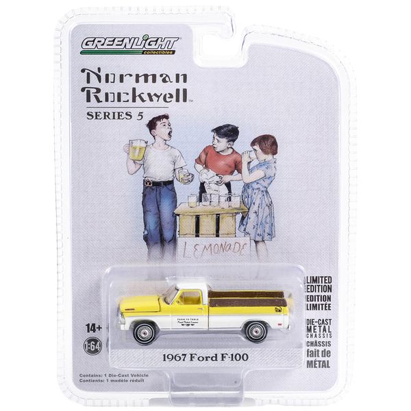 1967 F-100 Pickup Truck Yellow and White with Yellow Interior Farm to Table Fresh Picked Lemons Norman Rockwell Series 5 1/64 Diecast Model Car by Greenlight 54080C