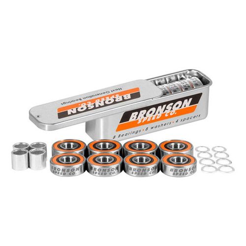 Bronson++ Speed Co G3 - 8 Skateboard Bearings - Multi-Coloured