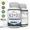 Vitamin K2 + VIT D3 5000 IU with BioPerine for Maximum Absorption (60 Capsules)