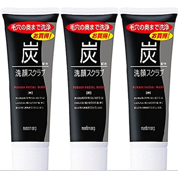 Mandom Charcoal Facial Cleansing Scrub, 3.5 oz (100 g) (3)