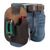 Toolshed Hide, Gardening Tools Holder Handmade from Full Grain Leather - Bourbon Brown