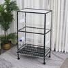 Large Bird Parrot Cage Play Top Finch Macaw Cockatoo House Pet Supply w/ Wheels