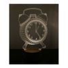 By-Lamp 3D Clock Lamp with Handmade Wooden Base