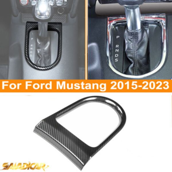 Interior Gear Shift Panel Cover  Protective Trim Stickers for Ford Mustang 2015+