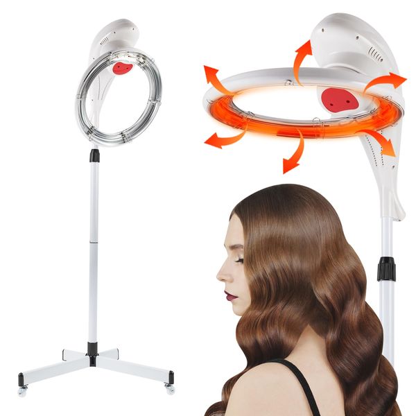 DUIBAII 950W Infrared Hair Dryer, Orbiting Rotating Hair Processor, Standing Salon Hair Dryer,Perm Styling for Beauty Salon SPA, Adjustable Height and Angle