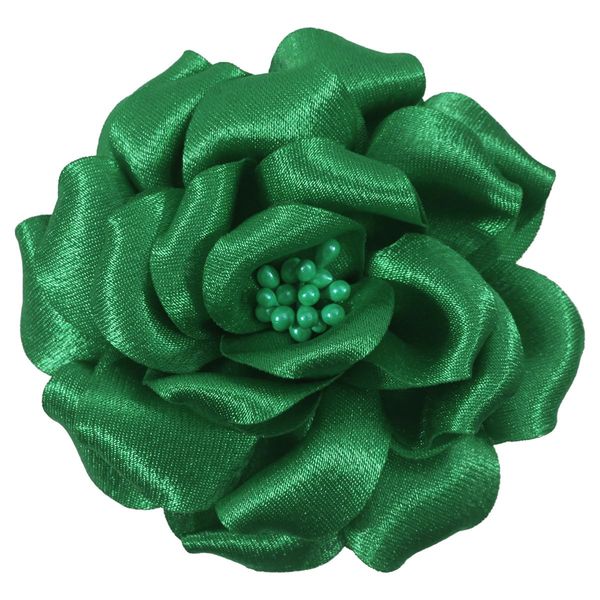 Mecool Rose Hair Clip for Weddings Brooch Corsage Hair Head Clip on Flowers for Hair Jewellery Barrette Hair Decorations for Women Accessories | Hair Clips Girls-Green