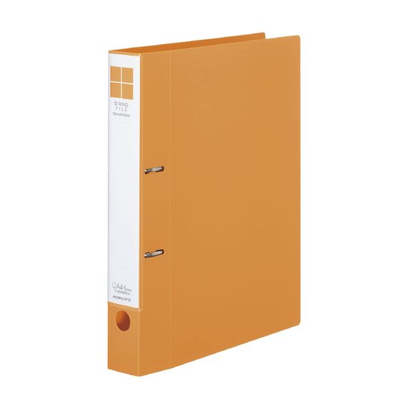 Kokuyo Smooth Style Fu-UDS430YR D-Ring File Binder, A4, 2 Rings, 300 Sheet Capacity, Orange